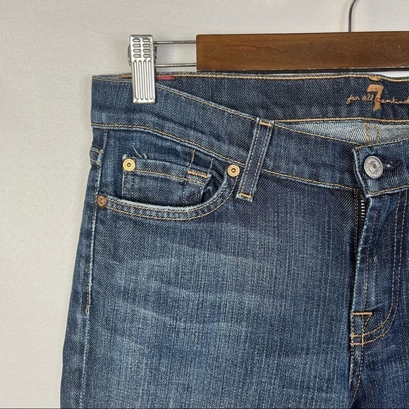 7 For All Mankind Dark Wash Y2K Bootcut Jeans 29 - Picture 3 of 7